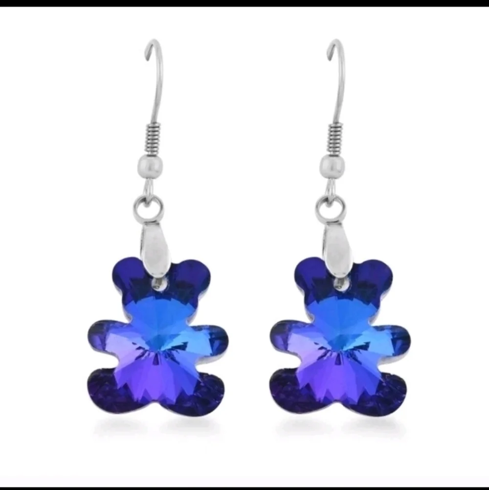 Magic Glass Gummi Bear Earrings & Necklace Violet